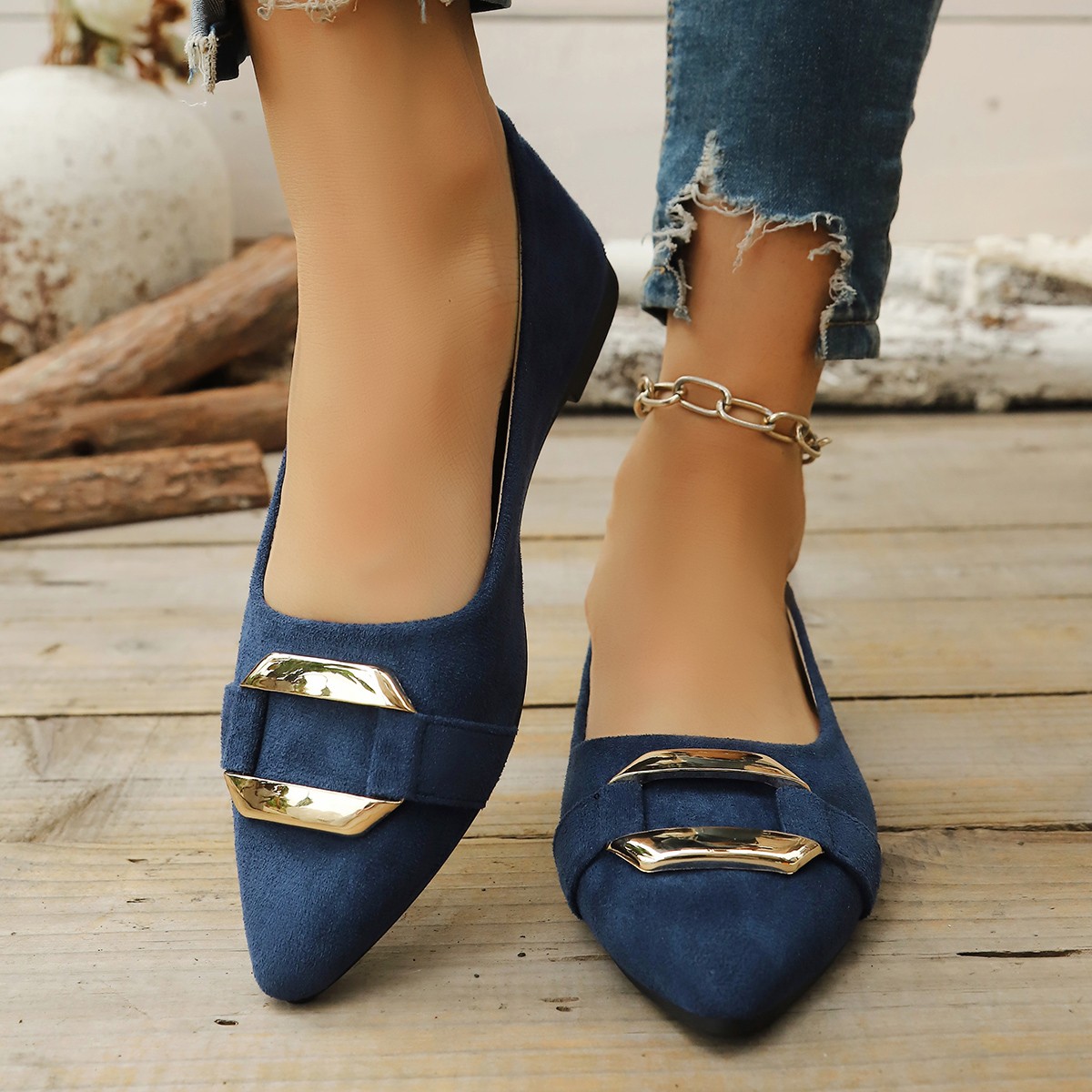 Women'S Shoes - Scarpe casual con tacco basso sexy